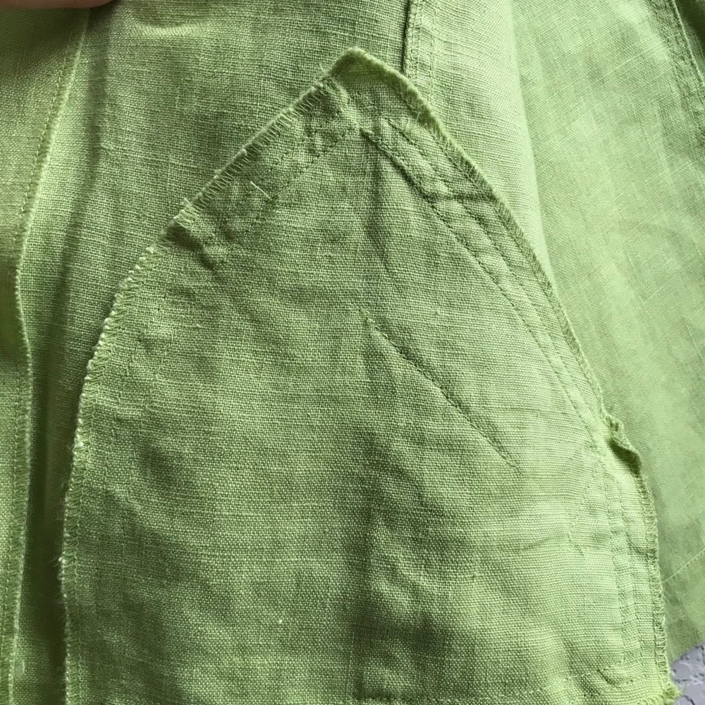 Chico’s 100% Linen Button Front 3/4 Sleeve Blazer - Picture 11 of 13